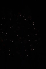 paysage dans la nuit feux d'artifice Gradignan 14 juillet