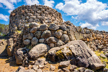 Arzachena, Sardinia, Italy -Archeological ruins of Nuragic complex La Prisgiona - Nuraghe La...
