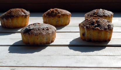 beautiful and tasty cakes lie on a white background