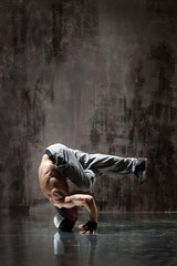 young modern hip hop male dancer