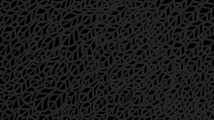 Black Illustration of Feather Pattern 