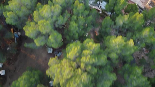 Drone aerial view segorbe city town wall
