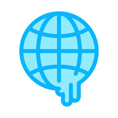 global warming icon vector. global warming sign. color symbol illustration