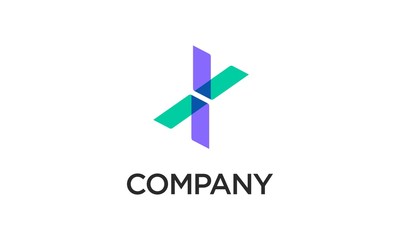 abstract medical logo design x symbol