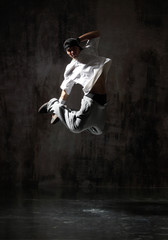 Naklejka na ściany i meble young modern hip hop male dancer