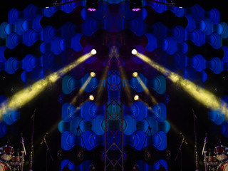 Abstract texture background for design. Stage light and smoke on stage, lighting and spotlights.