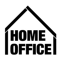 simple black home office symbol or icon vector illustration