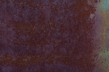 photo background, texture of old rusty iron, frayed peeling paint. space for text