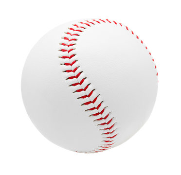 Baseball isolated on white background with clipping path