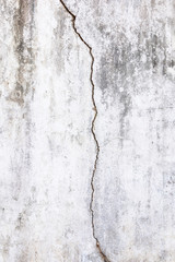 Blank concrete white rough wall for background. Beautiful white wall with cracks and dirty.