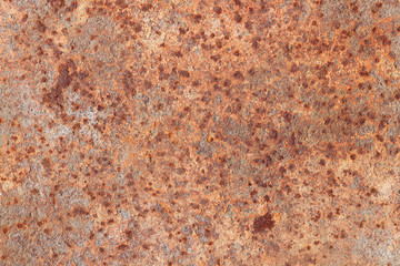 rusty background with elements of corrosion in several places with rusty texture of old metal