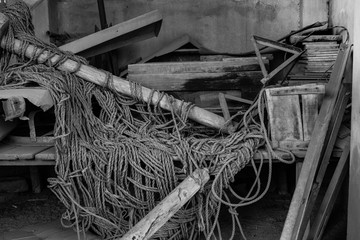 fishing nets and ropes
