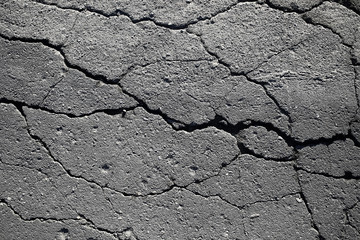 asphalt in cracks texture / abstract background cracks on asphalt road