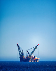 rig in the sea