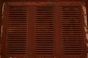 Old buildings covered with rust. Texture of old metal covered with rust background
Metal agricultural silos.
