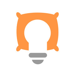Pillow and light bulb logo icon design template elements - Vector