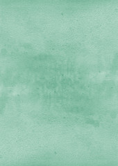 Abstract background watercolor green emerald color. Pastel retro style paper.