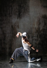 young modern hip hop male dancer
