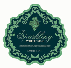 WINE LABEL ITALIAN FOOD AND DRINKS DECORATIVE STICKER FOR AMARONE, PROSECCO, CHIANTI, VALPOLICELLA,PRIMITIVE AND SPARKLING WINE