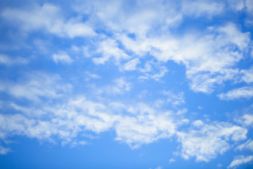 Beautiful background of white clouds on a blue sky