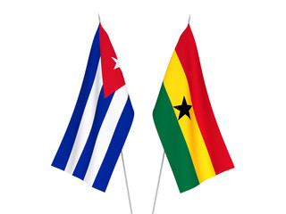 Cuba and Ghana flags