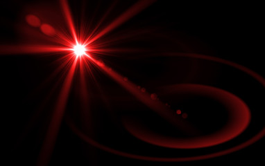 Modern lens flare red background streak rays (super high resolution)