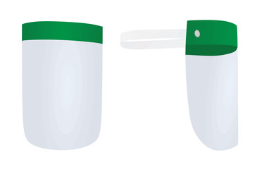 Face cover shield. vector illustration