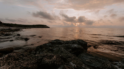 sunset over the sea