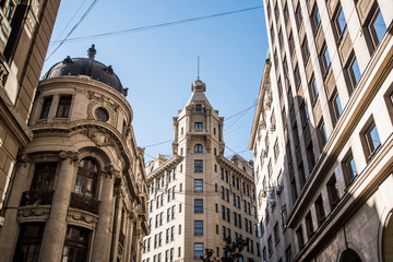 colonial architecture in downtown santiago chile