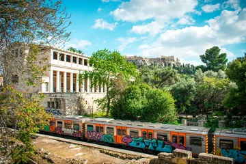 Selbstklebende Fototapeten Ancient meets modern in Athens, Greece © Steven