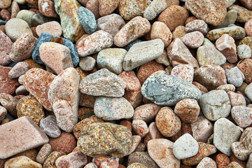 Beach stones, selective focus