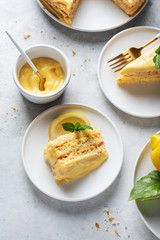  sweet cake with lemon cream