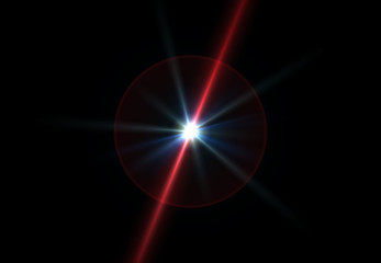Modern lens flare red background streak rays (super high resolution)