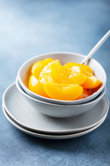 Sweet canned peaches