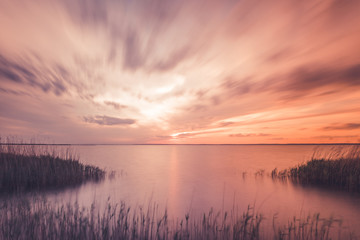 Sunset on the atlantic ocean. Florida, USA