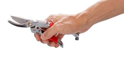 People with scissor hand tools