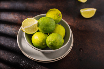 Fresh green limes