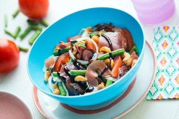 Ensalada de jamón i tomates