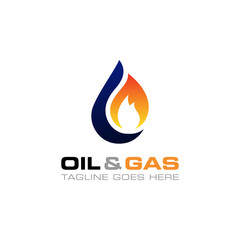 Oil and gas logo vector design template