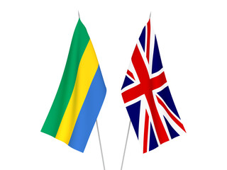 Great Britain and Gabon flags