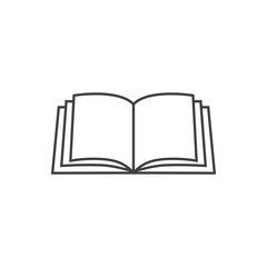 Open book icon vector, Book line symbol