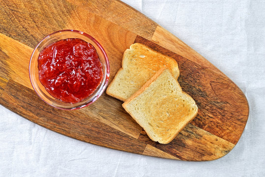 Toast and jam.