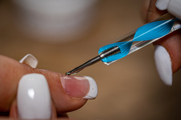 French manicure, Dijon, France, March 2020 (photo)