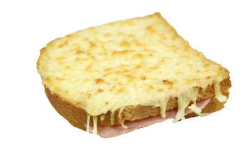croque-monsieur détouré sur un fond blanc