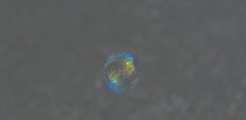 soap bubble in the dark background