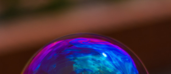 soap bubble top looks like earth from space