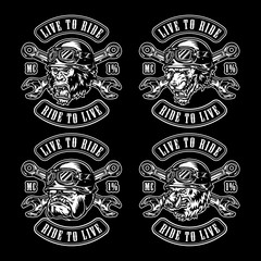 Obraz premium Vintage motorcycle monochrome prints