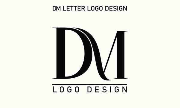 Initial DM Letter Logo With Creative Modern Business Typography Vector Template. Creative Letter DM Logo Vector.
