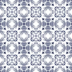 Poster Im Rahmen Talavera pattern, azulejos portugal, moroccan tile © Pixelbuddha