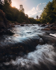 river that comes down from the mountain
